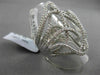 ESTATE MASSIVE 2.02CT DIAMOND 18KT WHITE GOLD MULTI WAVE 3D FUN COCKTAIL RING