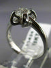 ESTATE .57CT DIAMOND 18K WHITE GOLD 3D SOLITAIRE X LOVE ENGAGEMENT RING #6424