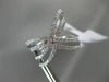ESTATE .69CT ROUND DIAMOND 18K WHITE GOLD 3D HANDCRAFTED CRISS CROSS X LOVE RING