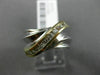 ESTATE .33CT DIAMOND 14K WHITE & YELLOW GOLD MULTI ROW CRISS CROSS INFINITY RING