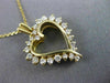 ESTATE .69CT ROUND DIAMOND 14KT YELLOW GOLD 3D CLASSIC OPEN HEART PENDANT #10810