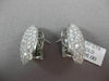 ESTATE LARGE 7.07CTW DIAMOND 18KT WHITE GOLD OVAL FILIGREE PAVE CLIP ON EARRINGS