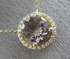 ESTATE LARGE 1.64CT DIAMOND & AAA MORGANITE 14KT YELLOW GOLD 3D CLASSIC NECKLACE