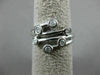 ESTATE WIDE .30CT ROUND DIAMOND 14KT WHITE GOLD 3D 6 STONE MULTI ROW ETOILE RING