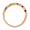 ESTATE .62CT DIAMOND 18KT TRI COLOR GOLD BAMBOO SEMI ETERNITY STACKABLE FUN RING