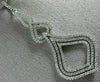 ESTATE LARGE 1.60CT DIAMOND 14KT WHITE GOLD 3D MULTI ROW TEAR DROP LOVE PENDANT