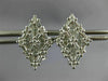 ESTATE LARGE 1.40CT DIAMOND 14K WHITE GOLD 3D GEOMETRIC CLIP ON EARRINGS #26549