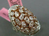 ESTATE EXTRA LARGE 3.71CT WHITE & PINK DIAMOND 18KT GOLD OVAL INFINITY LOVE RING