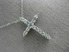 ESTATE .35CT DIAMOND 14KT WHITE GOLD CLASSIC CROSS SHARE PRONG FLOATING PENDANT
