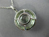 ESTATE EXTRA LARGE 1.13CT DIAMOND & GREEN AMETHYST 14KT WHITE GOLD HALO PENDANT