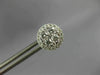 ESTATE LARGE .92CT DIAMOND 18KT WHITE GOLD 9mm CLUSTER ROUND HALO STUD EARRINGS