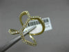 ESTATE LARGE .44CT ROUND DIAMOND 14KT YELLOW GOLD 3D OPEN HEXAGON LOVE RING
