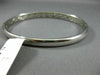 WIDE 4.99CT DIAMOND 18KT WHITE GOLD 3D MULTI ROW SEMI ETERNITY BANGLE BRACELET