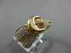 ESTATE WIDE 1.34CT ROUND DIAMOND 18KT ROSE GOLD 3D MULTI ROW BELT FUN RING VVS
