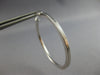 ESTATE LARGE 14KT WHITE GOLD 3D CLASSIC ROUND HOOP HANGING EARRINGS #27897