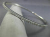 ESTATE .85CT ROUND DIAMOND 18KT WHITE GOLD CLASSIC SEMI ETERNITY BANGLE BRACELET