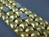 ESTATE MASSIVE 2.44CT DIAMOND 18KT 2 TONE GOLD MULTI ROW PAVE MATTE FUN BRACELET