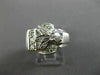 ANTIQUE WIDE .34CT DIAMOND 14K WHITE GOLD FLOWER FILIGREE ANNIVERSARY RING 26178
