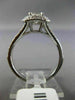 ESTATE 1.14CT DIAMOND 14KT WHITE GOLD DOUBLE HALO CLASSIC ROUND ENGAGEMENT RING