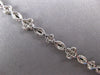 ESTATE 2.74CT DIAMOND 14KT WHITE GOLD ROUND 4 LEAF CLOVER FLOWER TENNIS BRACELET