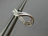 ESTATE .03CT DIAMOND 14KT WHITE GOLD LOVE KNOT INFINITY AWARENESS STUD EARRINGS