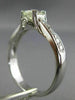 ESTATE .76CT ROUND & OVAL DIAMOND 18KT WHITE GOLD CLASSIC ENGAGEMENT RING #25941
