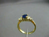 ESTATE WIDE 1.36CT DIAMOND & AAA SAPPHIRE 14KT YELLOW GOLD ENGAGEMENT RING #2450