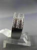 ESTATE WIDE 1.18CT BAGUETTE & ROUND DIAMOND 18KT WHITE GOLD 3D ANNIVERSARY RING