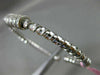 ESTATE 1.20CT DIAMOND 14K WHITE GOLD 3D MULTI ROW SWIRL FLEXIBLE BANGLE BRACELET