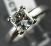 ESTATE .51CT PRINCESS DIAMOND PLATINUM CLASSIC SOLITAIRE ENGAGEMENT RING #20209
