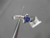 ESTATE .48CT DIAMOND & AAA TANZANITE 14KT WHITE GOLD TRILLION FUN COCKTAIL RING