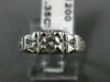 ANTIQUE .35CT DIAMOND 18K WHITE GOLD CLASSIC OPEN FILIGREE ENGAGEMENT RING #9104