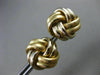ESTATE 14KT WHITE & YELLOW GOLD 3D MATTE & SHINY LOVE KNOT STUD EARRINGS #25022