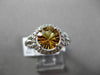 ESTATE 1.82CT DIAMOND & EXTRA FACET CITRINE 14KT WHITE GOLD HALO ENGAGEMENT RING