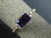 ESTATE 1.04CT DIAMOND & AAA AMETHYST 14KT ROSE GOLD 3D CLUSTER RECTANGULAR RING