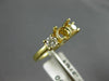 ESTATE .37CT DIAMOND 14KT YELLOW GOLD 3 STONE SEMI MOUNT ENGAGEMENT RING #22422