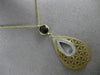ESTATE 2.74CT DIAMOND & SMOKEY TOPAZ 14K TWO TONE GOLD FILIGREE FLOATING PENDANT