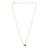 1.35CT DIAMOND & AAA RUBY 14KT YELLOW GOLD PEAR SHAPE & ROUND SOLITAIRE NECKLACE