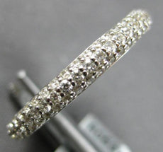 1.02CT DIAMOND 18KT WHITE GOLD MULTI ROW 2.5mm ETERNITY WEDDING ANNIVERSARY RING