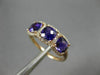 ESTATE WIDE 1.48CT DIAMOND & AAA AMETHYST 14K ROSE GOLD PAST PRESENT FUTURE RING