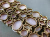 ESTATE MASSIVE 1.75CT DIAMOND & PINK CORAL 18KT ROSE GOLD HANDCRAFTED BRACELET