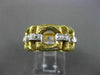 ANTIQUE WIDE .36CT OLD MINE DIAMOND 18KT TWO TONE GOLD OPEN ETERNITY RING #17195