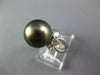 LARGE .75CT DIAMOND & AAA TAHITIAN PEARL PLATINUM ROUND & PEAR SHAPE LOVE RING
