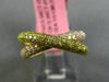 ESTATE .36CT PINK & FANCY YELLOW DIAMOND 18KT YELLOW & ROSE GOLD MULTI ROW RING