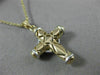 ESTATE .25CT BAGUETTE DIAMOND 14KT WHITE & YELLOW GOLD 3D CROSS PENDANT #11457