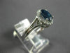 ESTATE 1.15CT DIAMOND & AAA SAPPHIRE 14K WHITE GOLD CLASSIC OVAL ENGAGEMENT RING