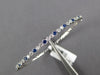 1.16CT DIAMOND & AAA SAPPHIRE 18KT WHITE GOLD SEMI ETERNITY LOVE BANGLE BRACELET