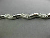 ESTATE 1.20CT DIAMOND 14KT WHITE GOLD 3D BY THE YARD WAVE PAVE TENNIS BRACELET