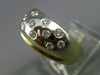 ESTATE WIDE .69CT DIAMOND 14KT WHITE & YELLOW GOLD MULTI ROW ETOILE RING #3330