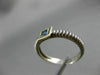 ESTATE .50CT AAA BLUE TOPAZ 925 SILVER & 14KT GOLD SQUARE SOLITAIRE RING #22033